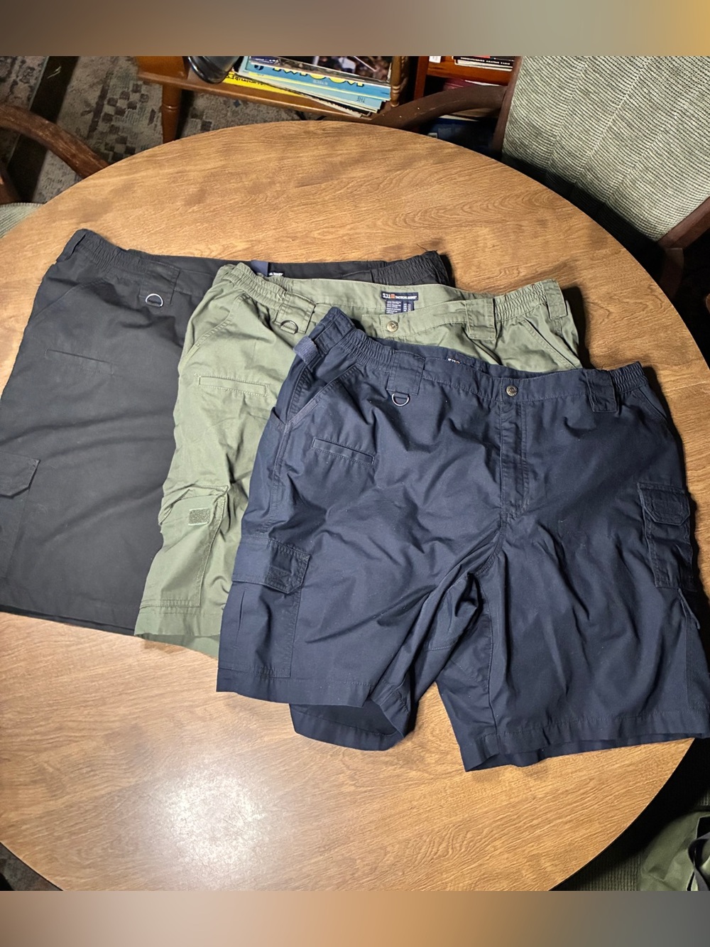 511 Tactical Lot Of 3 Pair Size 44 Cargo Shorts Blue Black Green